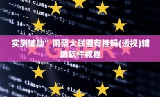 实测辅助”闲聚大联盟有挂吗(透视)辅助软件教程