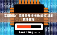 实测辅助”财神十三张开挂(透视)辅助软件教程