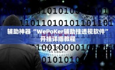 辅助神器“WePoKer辅助挂透视软件”开挂详细教程