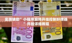 实测辅助”小程序麻将开挂控制好牌器”开挂详细教程