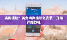 实测辅助”黄金海岸挂怎么安装”开挂详细教程