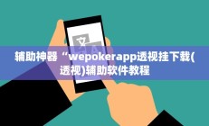 实测辅助“大唐麻将外卦神器”开挂详细教程