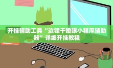 开挂辅助工具“边锋干瞪眼小程序辅助器”详细开挂教程