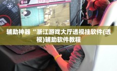 辅助神器“浙江游戏大厅透视挂软件(透视)辅助软件教程