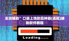 实测辅助”口袋上饶助赢神器(透视)辅助软件教程
