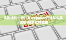 辅助神器“临沂棋牌部落作弊透视”(原来确实是有挂)