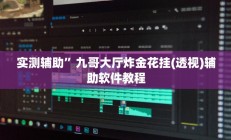 实测辅助”九哥大厅炸金花挂(透视)辅助软件教程