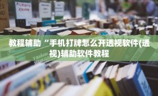 教程辅助“手机打牌怎么开透视软件(透视)辅助软件教程