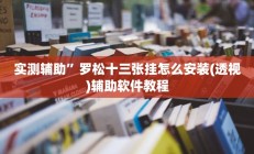 实测辅助”罗松十三张挂怎么安装(透视)辅助软件教程
