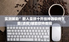 实测辅助”微乐白山麻将怎么开挂作弊(透视)辅助软件教程