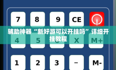 辅助神器“新好游可以开挂吗”详细开挂教程
