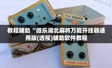 教程辅助“陕麻圈辅助器安装(透视)辅助软件教程