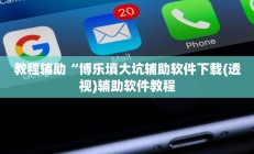教程辅助“博乐填大坑辅助软件下载(透视)辅助软件教程