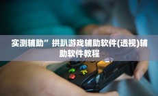 实测辅助”泸州大贰免费开挂器”其实确实有挂