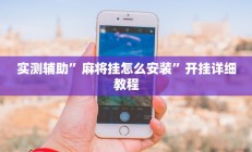 实测辅助”麻将挂怎么安装”开挂详细教程