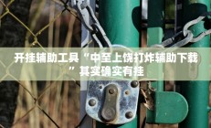 开挂辅助工具“中至上饶打炸辅助下载”其实确实有挂