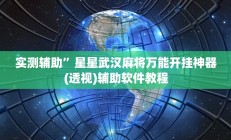 实测辅助”微乐跑得快开挂下载安装”开挂详细教程