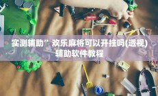 开挂辅助工具“决胜麻将小程序开挂神器软件下载”其实确实有挂