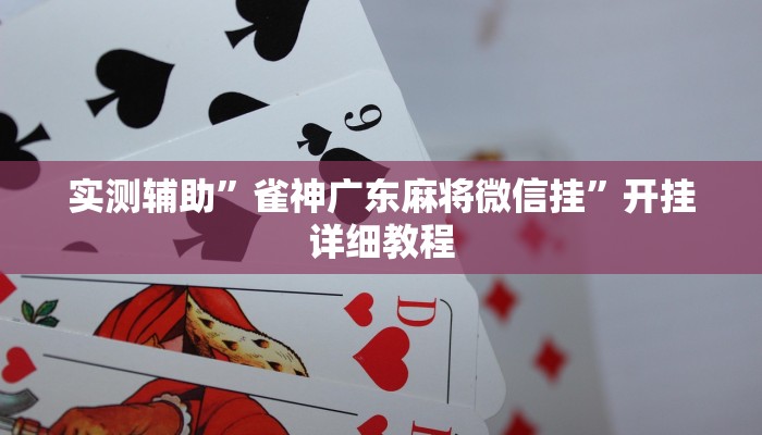实测辅助”雀神广东麻将微信挂”开挂详细教程