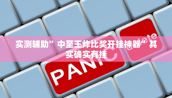 实测辅助”中至王炸比奖开挂神器”其实确实有挂
