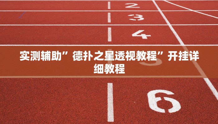 实测辅助”德扑之星透视教程”开挂详细教程