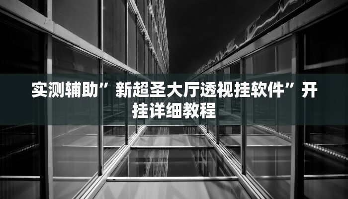 实测辅助”新超圣大厅透视挂软件”开挂详细教程