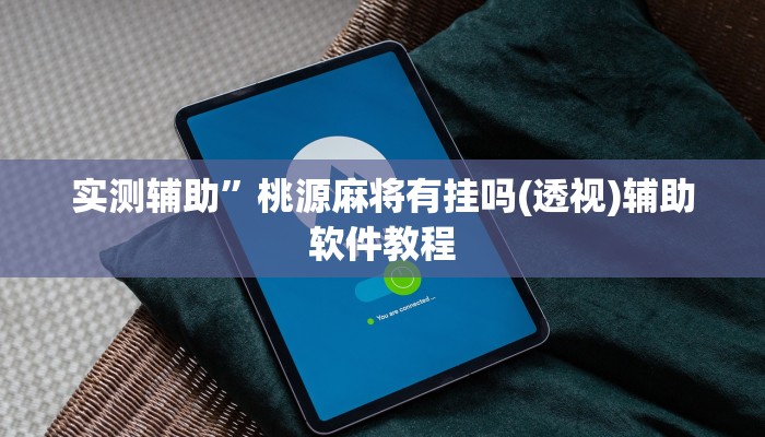 实测辅助”桃源麻将有挂吗(透视)辅助软件教程